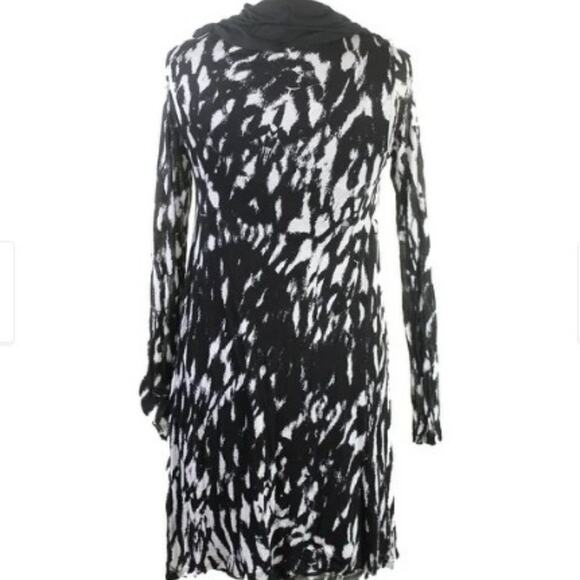 Kensie Cowl Neck Long Sleeve Soft Jersey Knit Cowl Neck Mini Dress Size Small - Picture 7 of 8